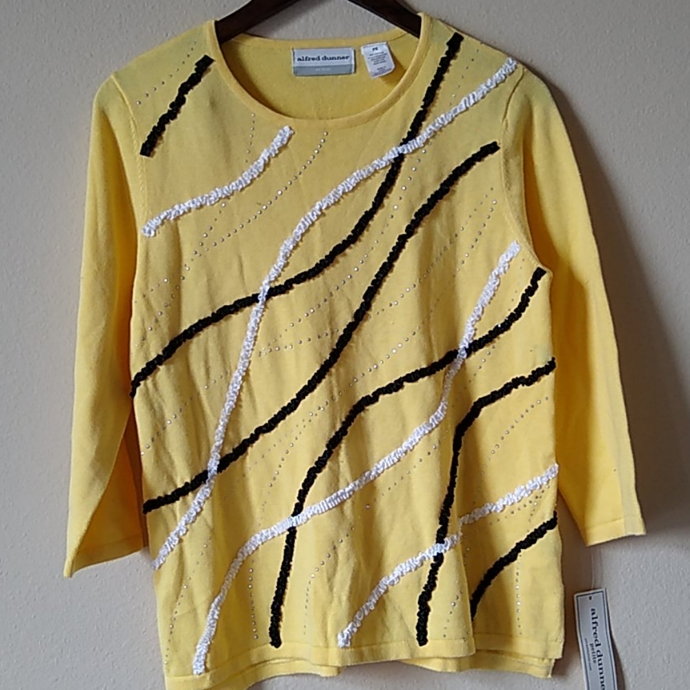 alfred dunner Womens pullover sweater Petite S NWT